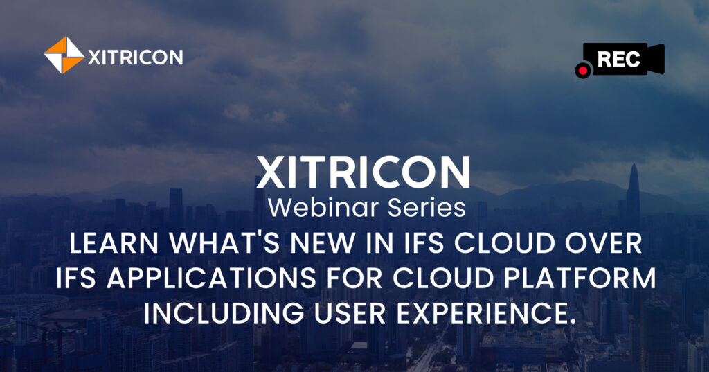 Webinar On Demand IFS Cloud & UX